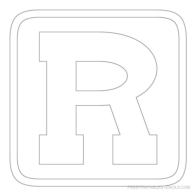 Letter R Template Printable