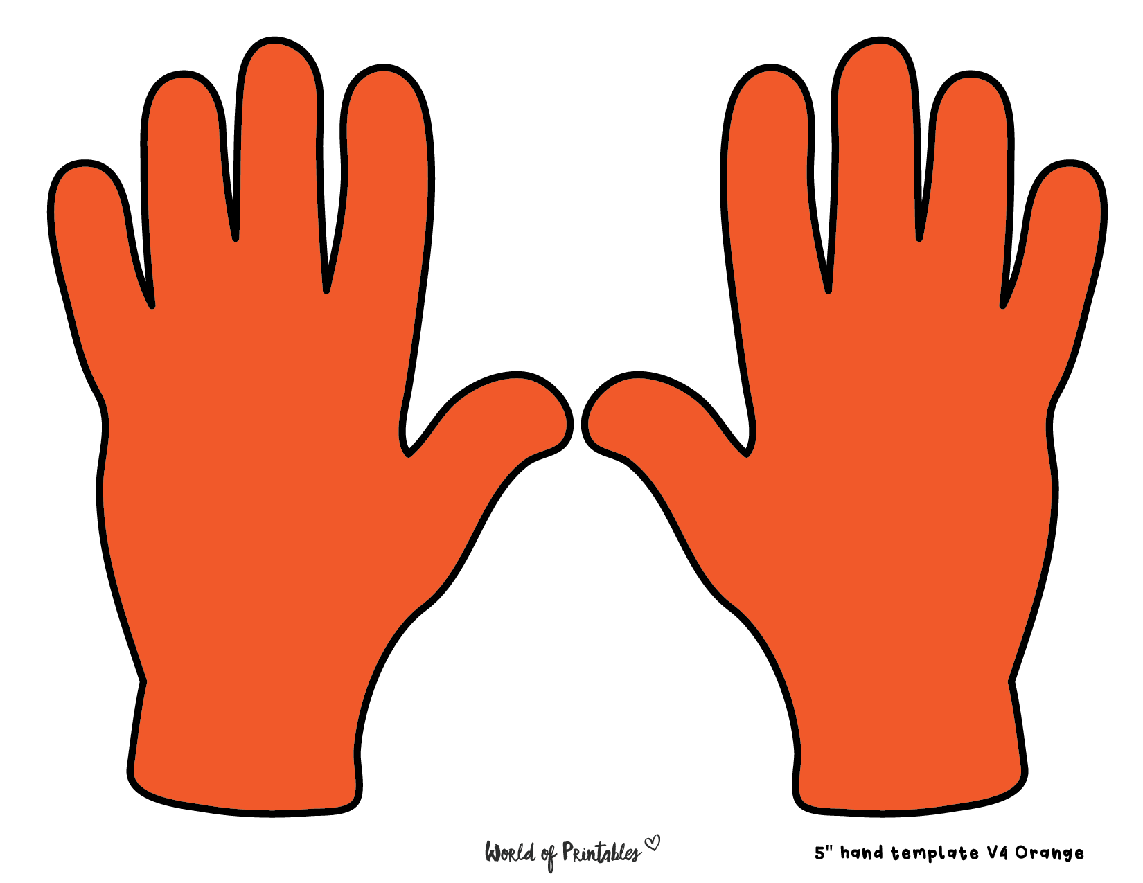 Hands Printable Template