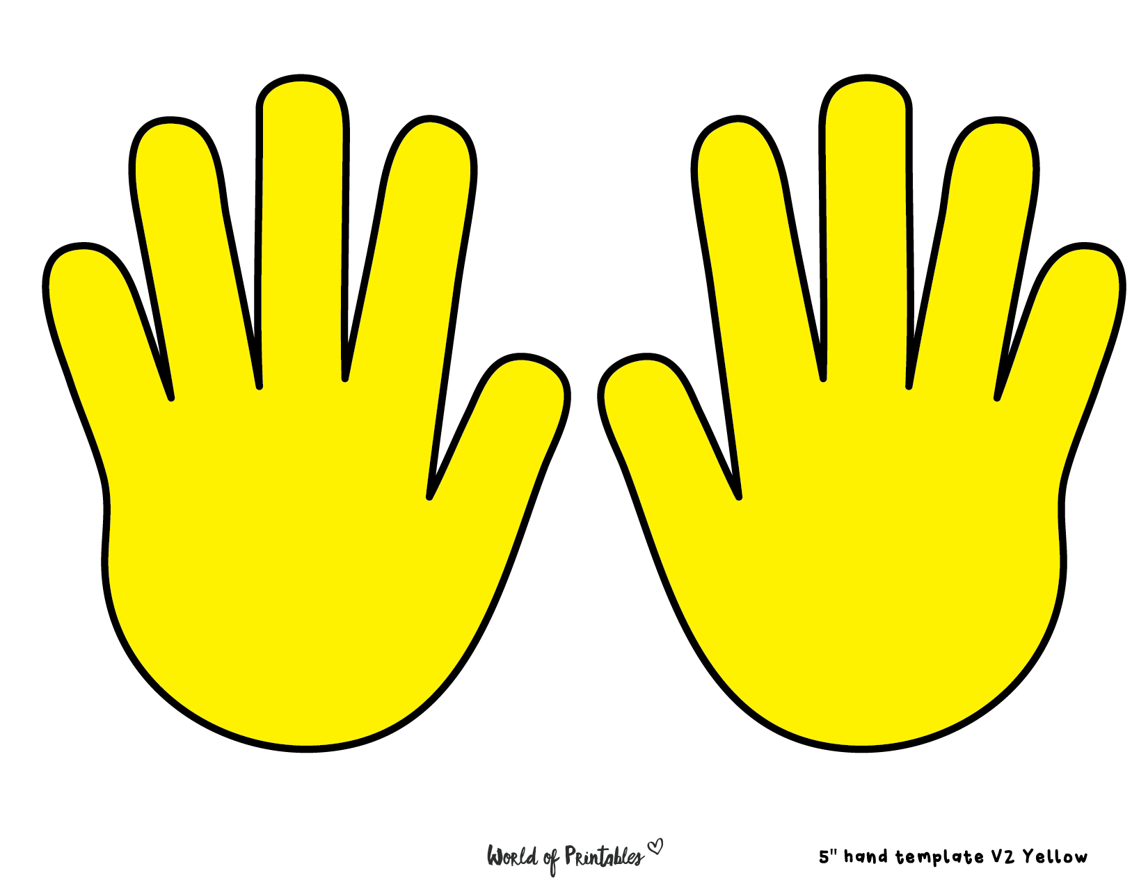 32 Hand Outline Printable Templates World Of Printables