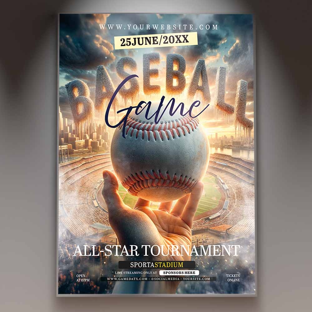 Printable Baseball Template