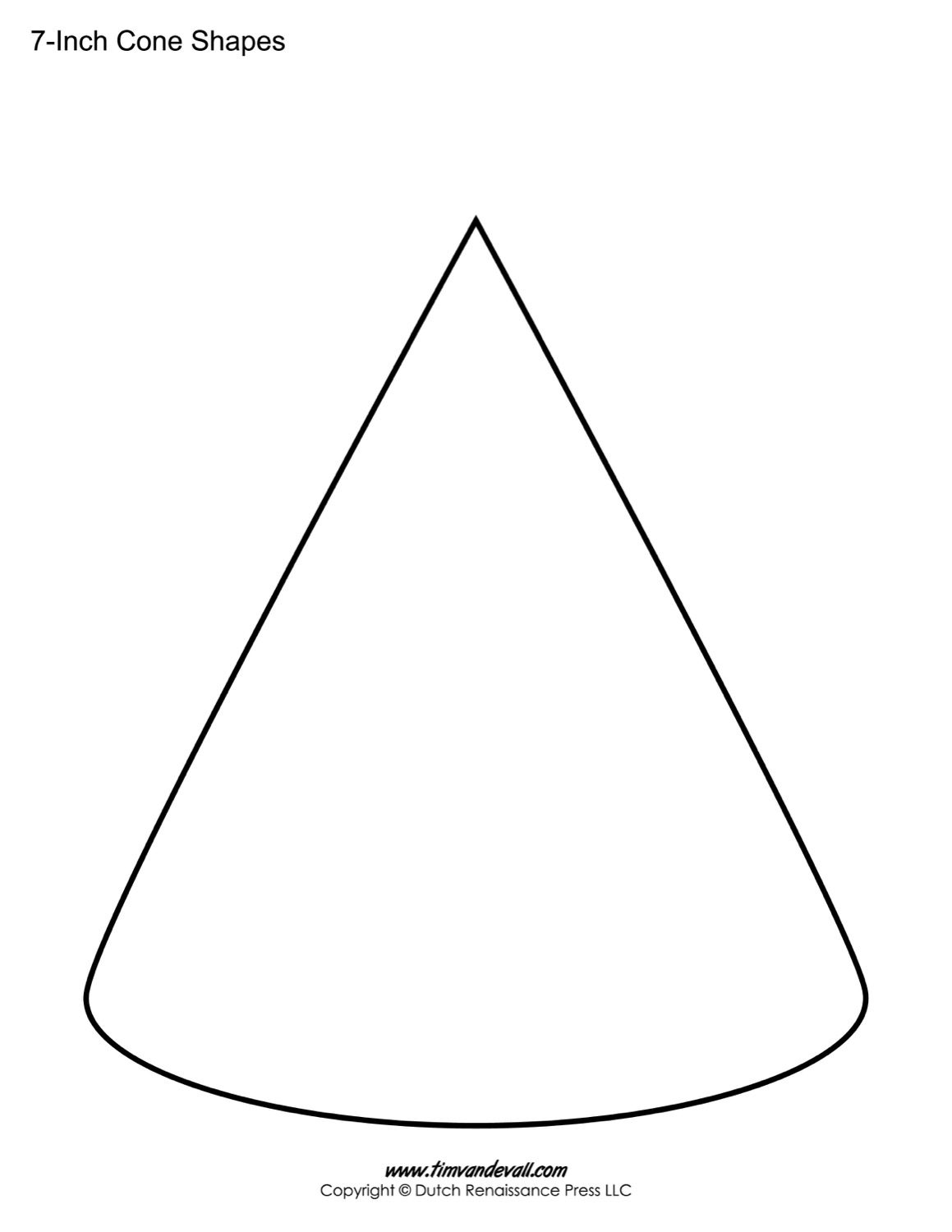 Cone Templates Free Printable Cone Shape PDFs