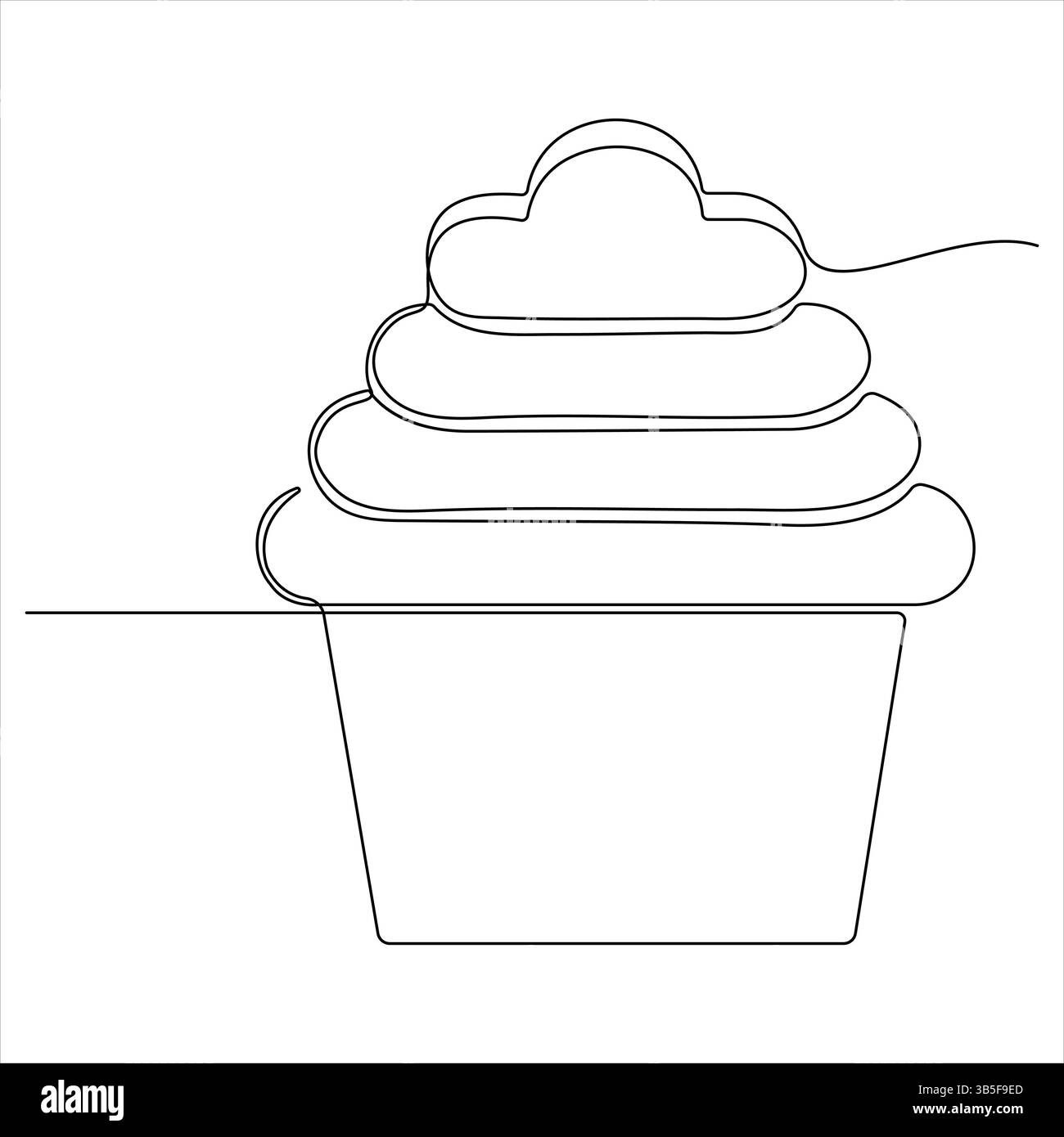 Outline Cupcake Template Printable