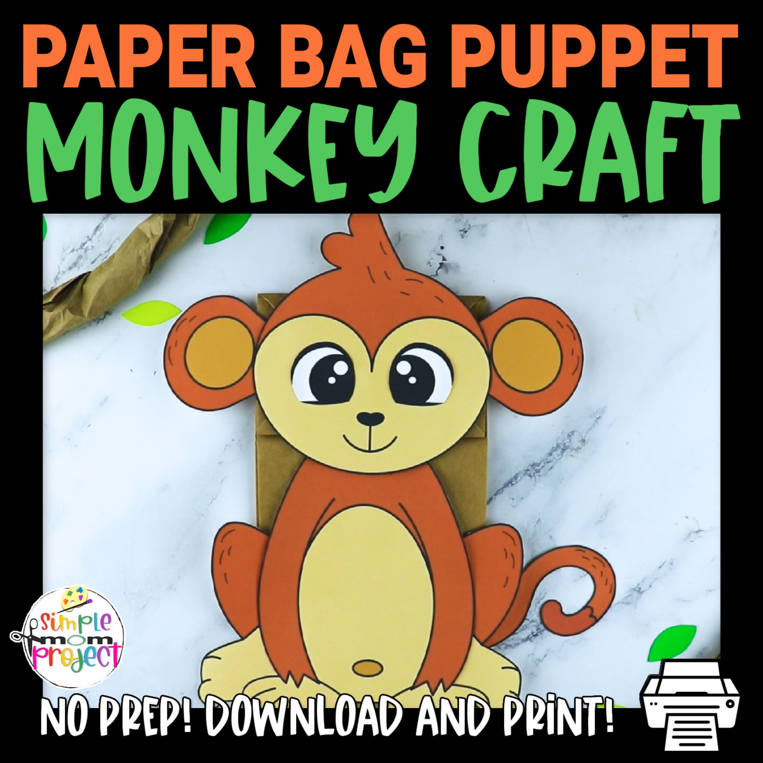Monkey Template Printable