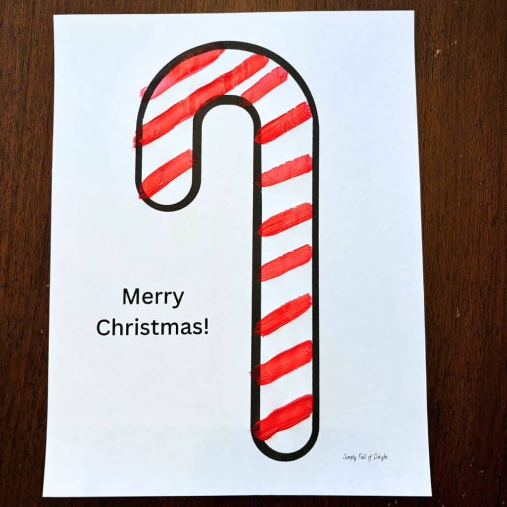 Candy Cane Template Printable Free