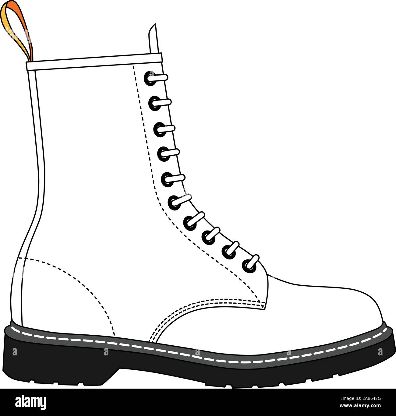 Footwear Boots Shoes Rubber Leather Vector Art Template Stock Vector Image Art Alamy