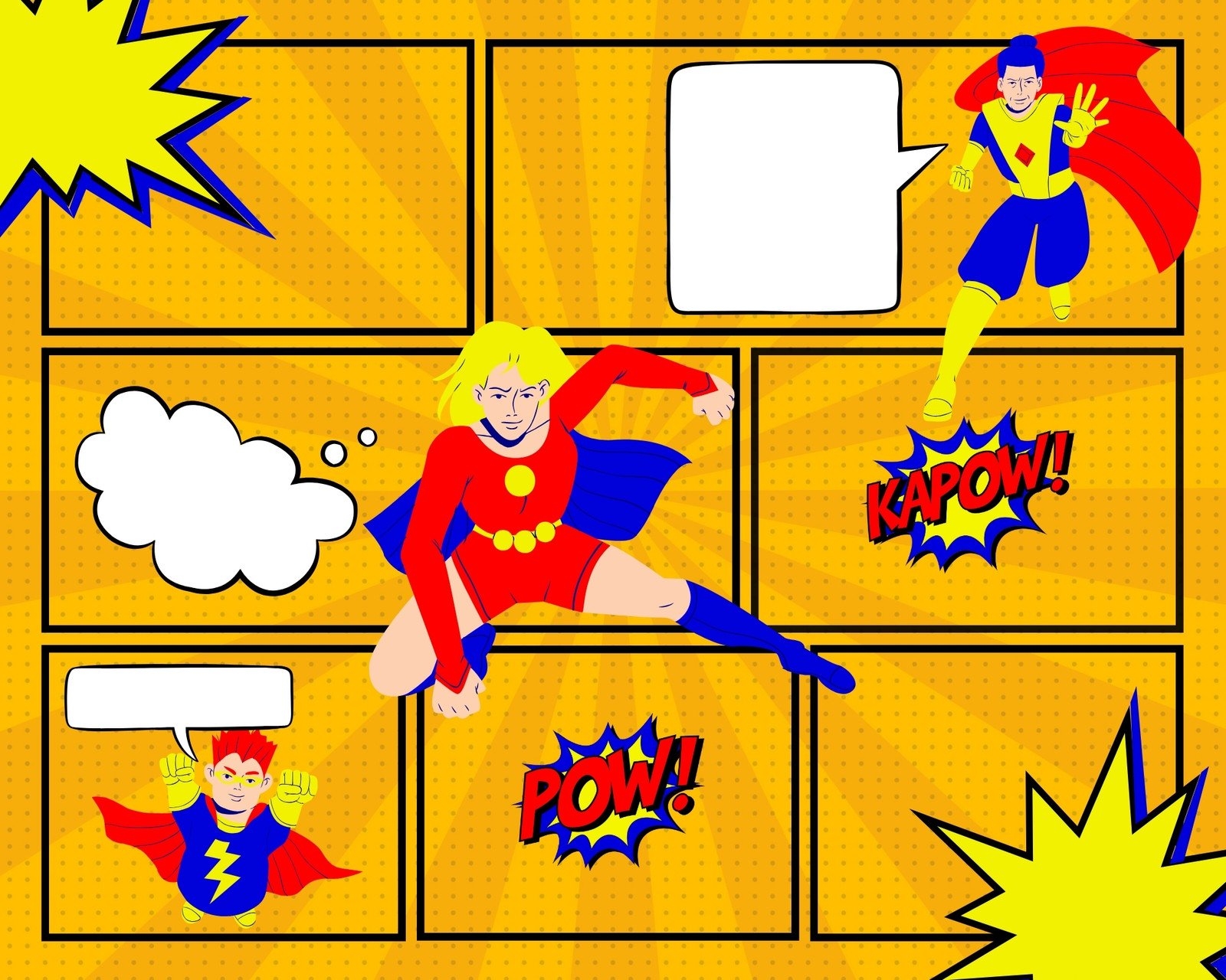 Superhero Template Printable