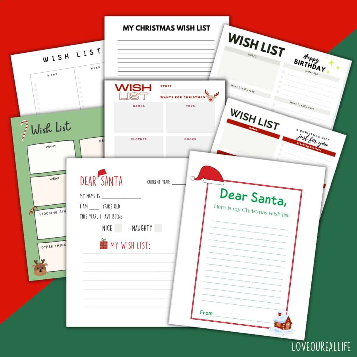 Christmas Wish List Template Printable
