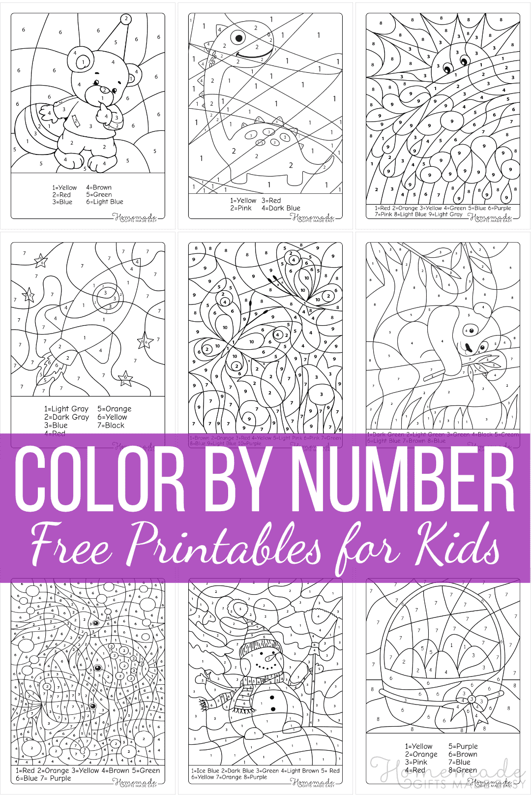 Printable Free Paint By Numbers Templates