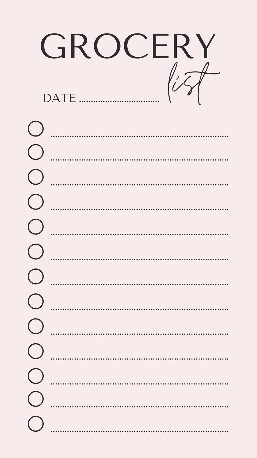 Free Printable And Customizable Grocery List Templates Canva