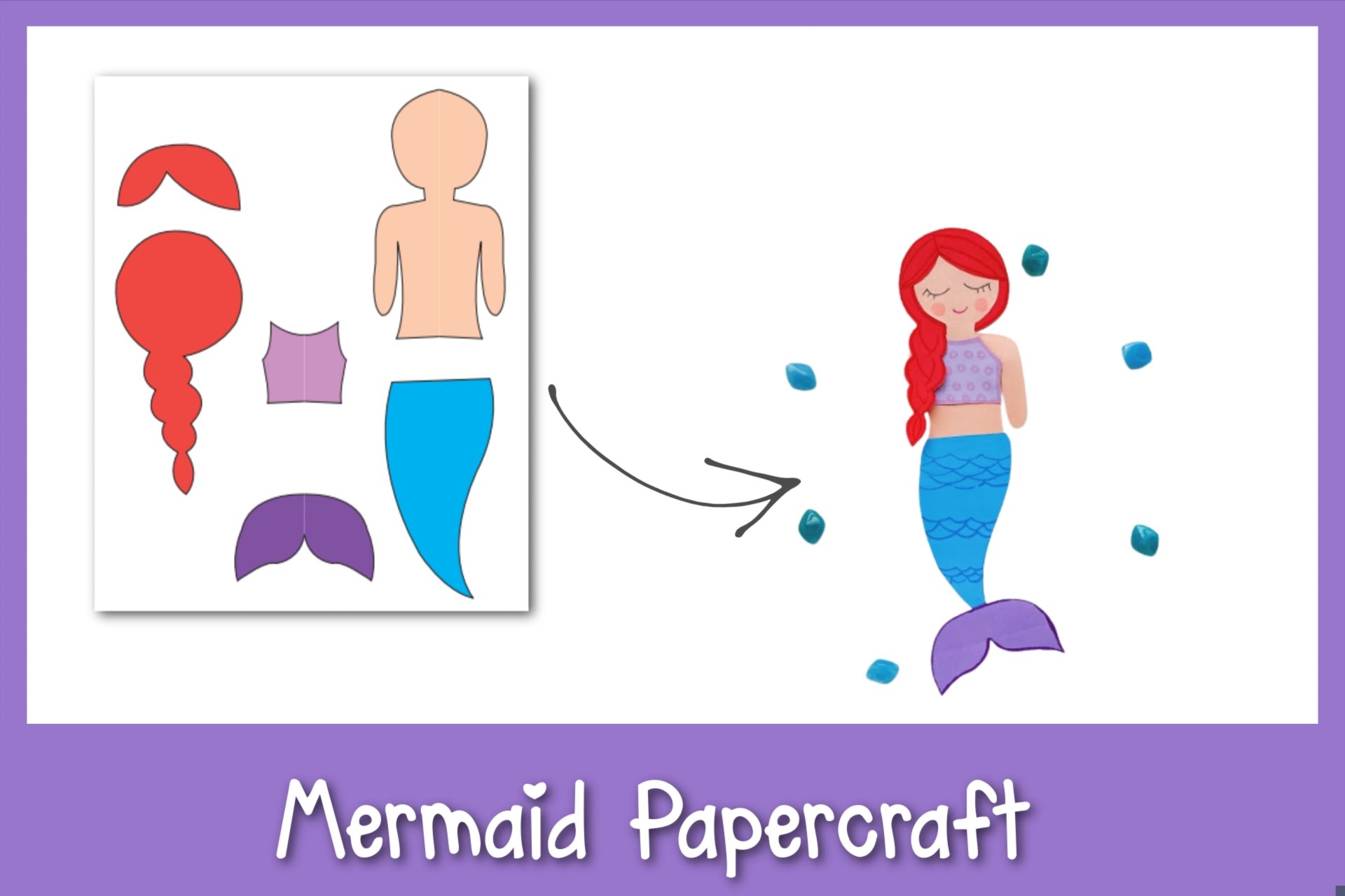 Mermaid Printable Template