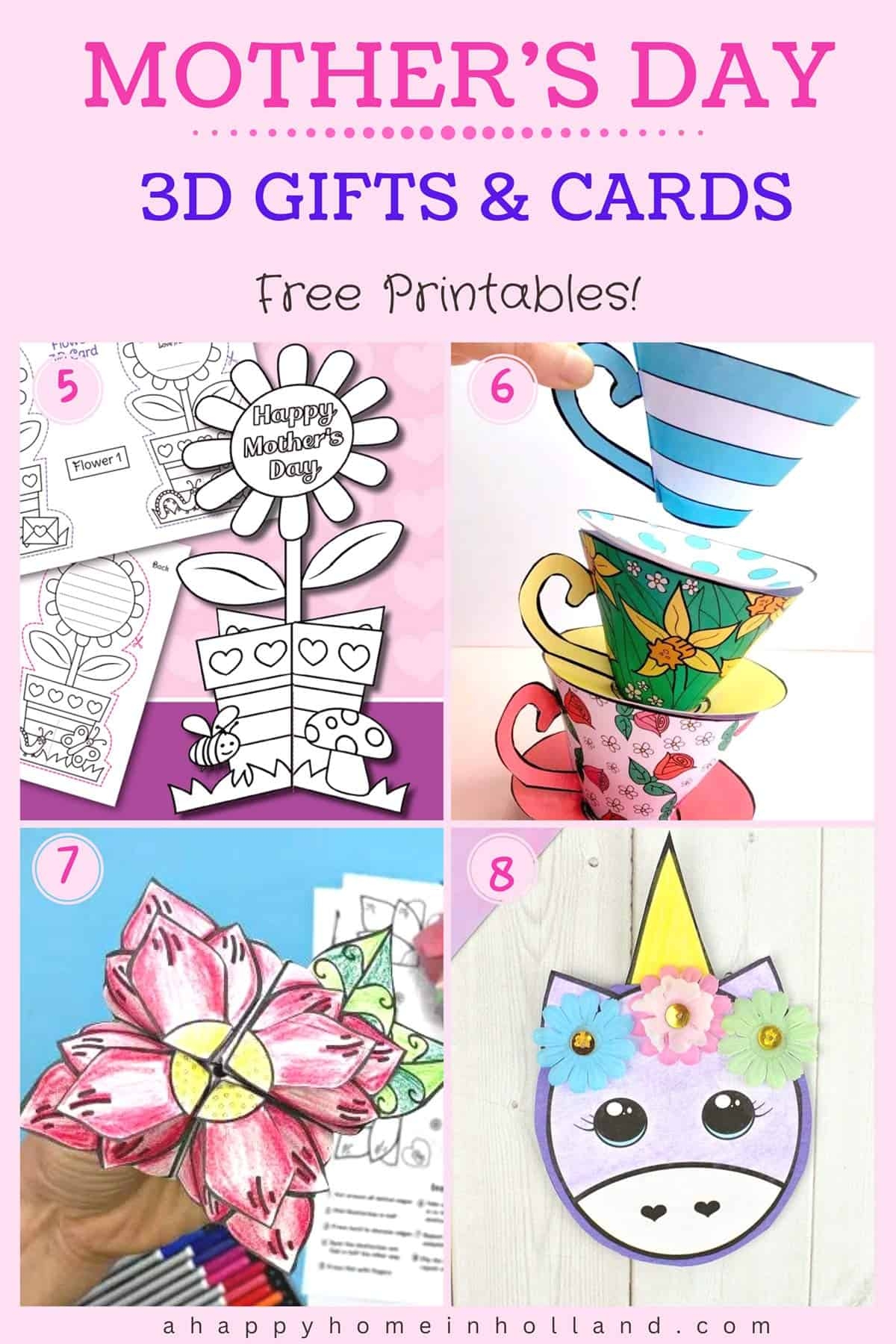 Printable Mothers Day Craft Template