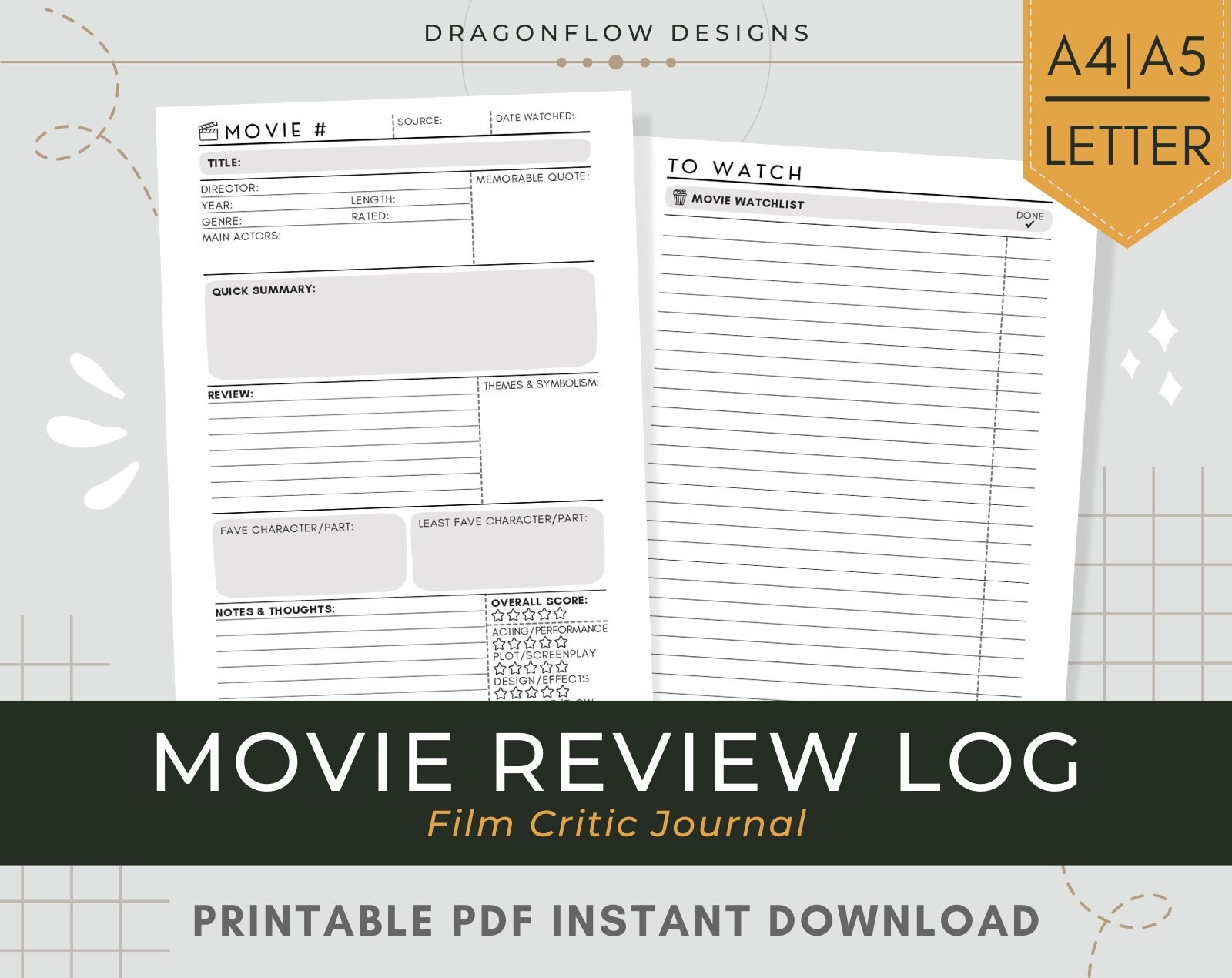Printable Movie Review Template Pdf