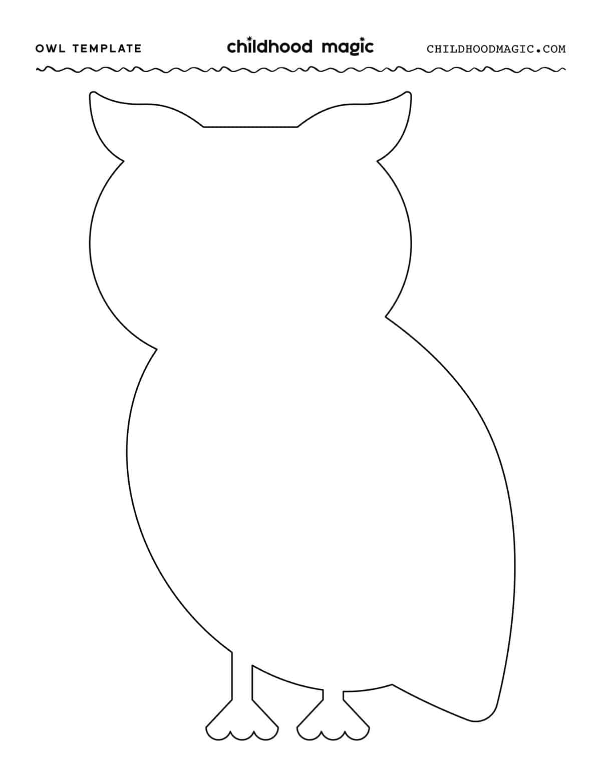 Owl Template Childhood Magic Owl Template Childhood Magic