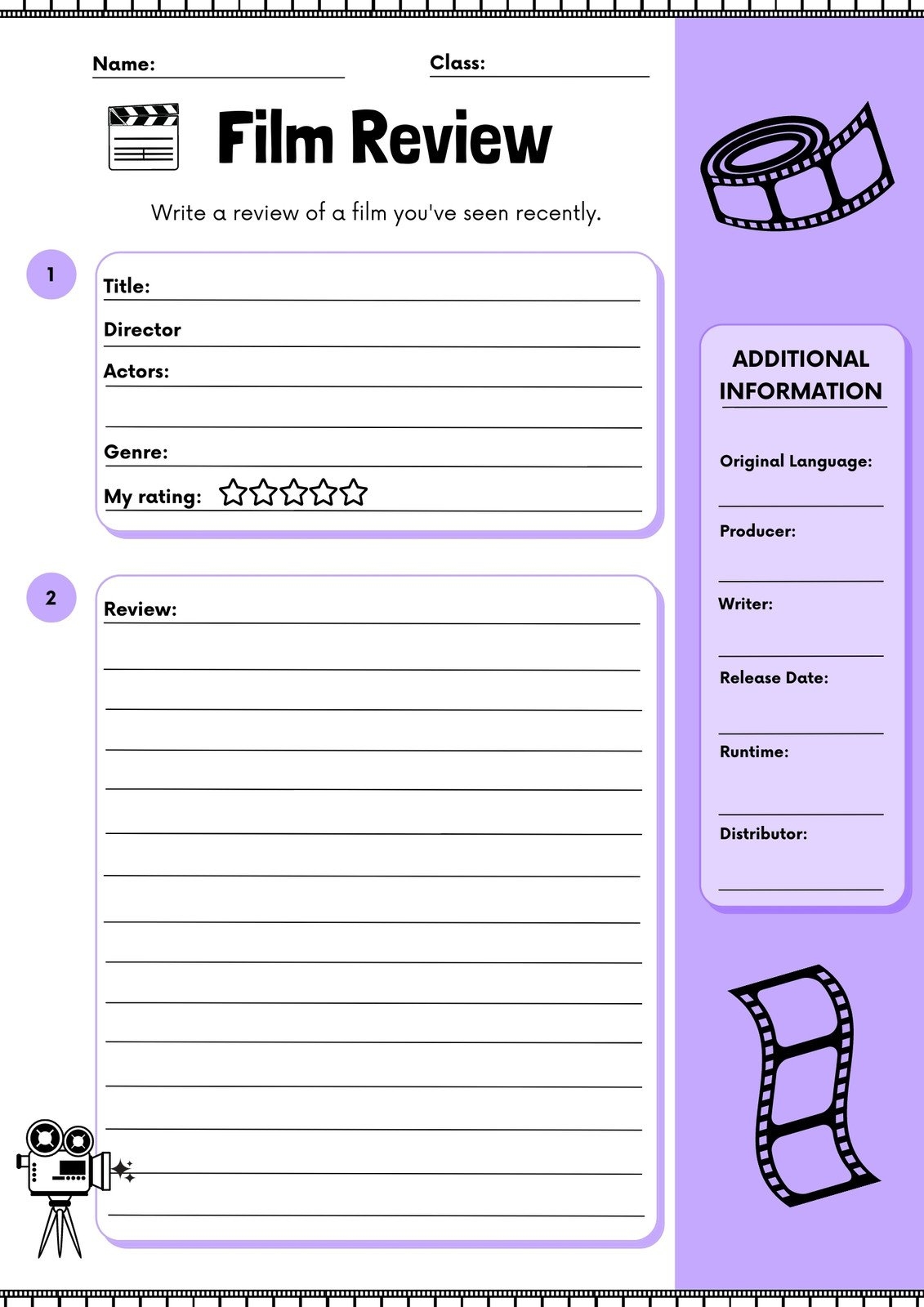 Page 7 Free And Customizable Film Templates