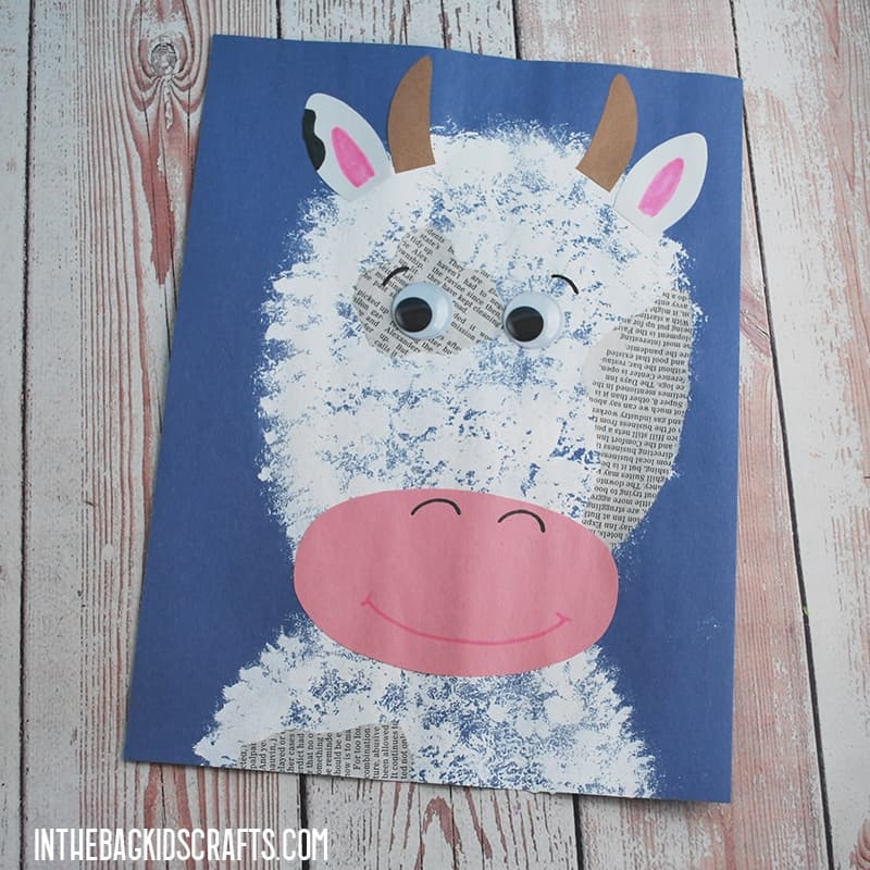 Paper Plate Cow Craft with FREE Craft Template In The Bag Kids Crafts