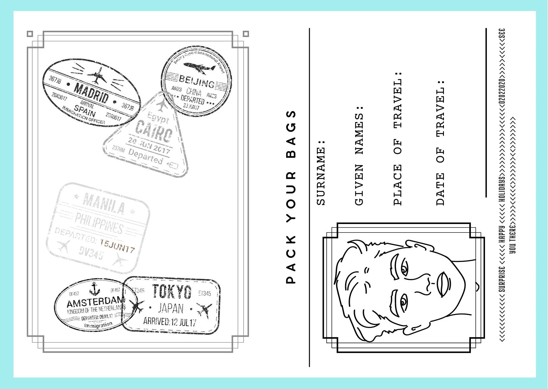 Passport Template Download Printable PDF Vacation Trip Surprise Holiday Invite Surprise Boyfriend Etsy