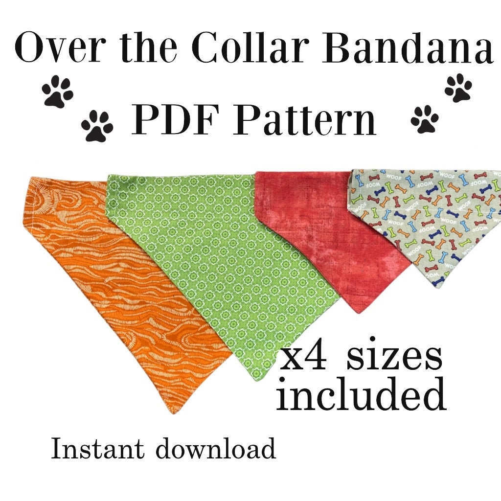 Pdf Printable Template Printable Dog Bandana Pattern