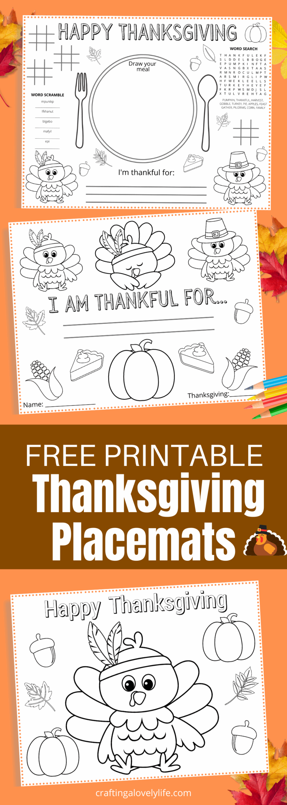 Printable Thanksgiving Placemats