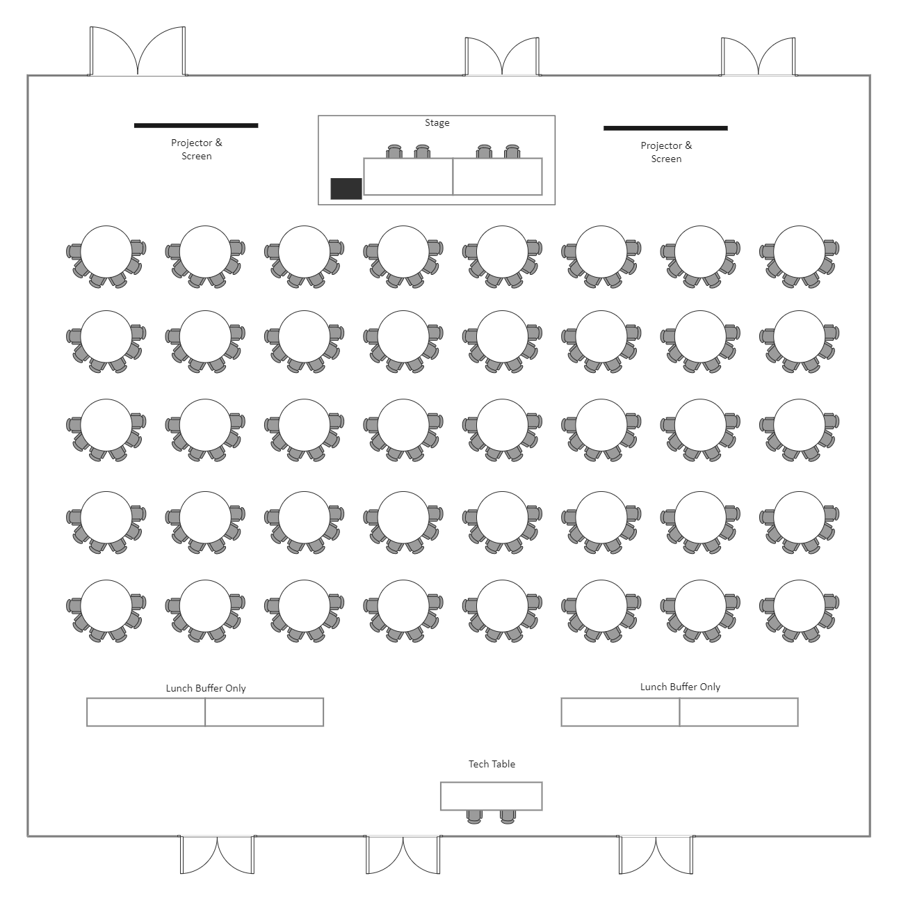 Round Table Seating Plan EdrawMax Template