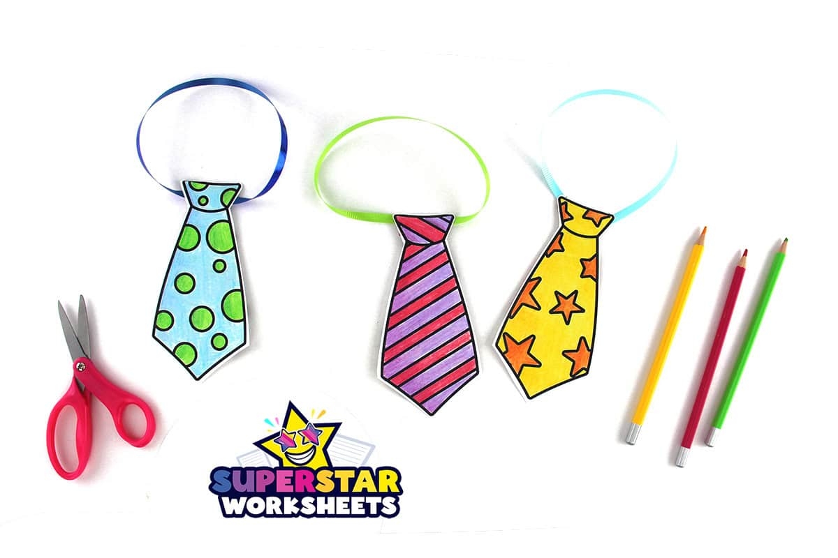 Tie Template Superstar Worksheets
