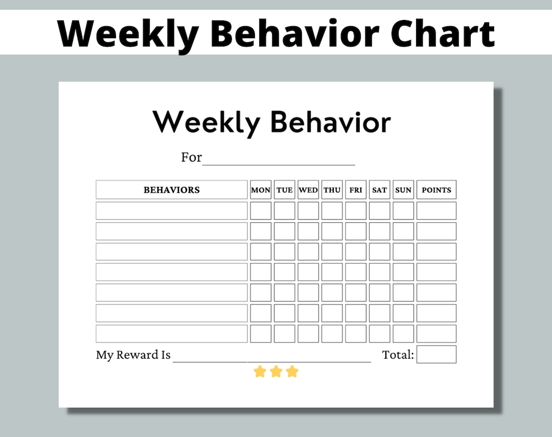 Free Printable Daily Behavior Chart Template