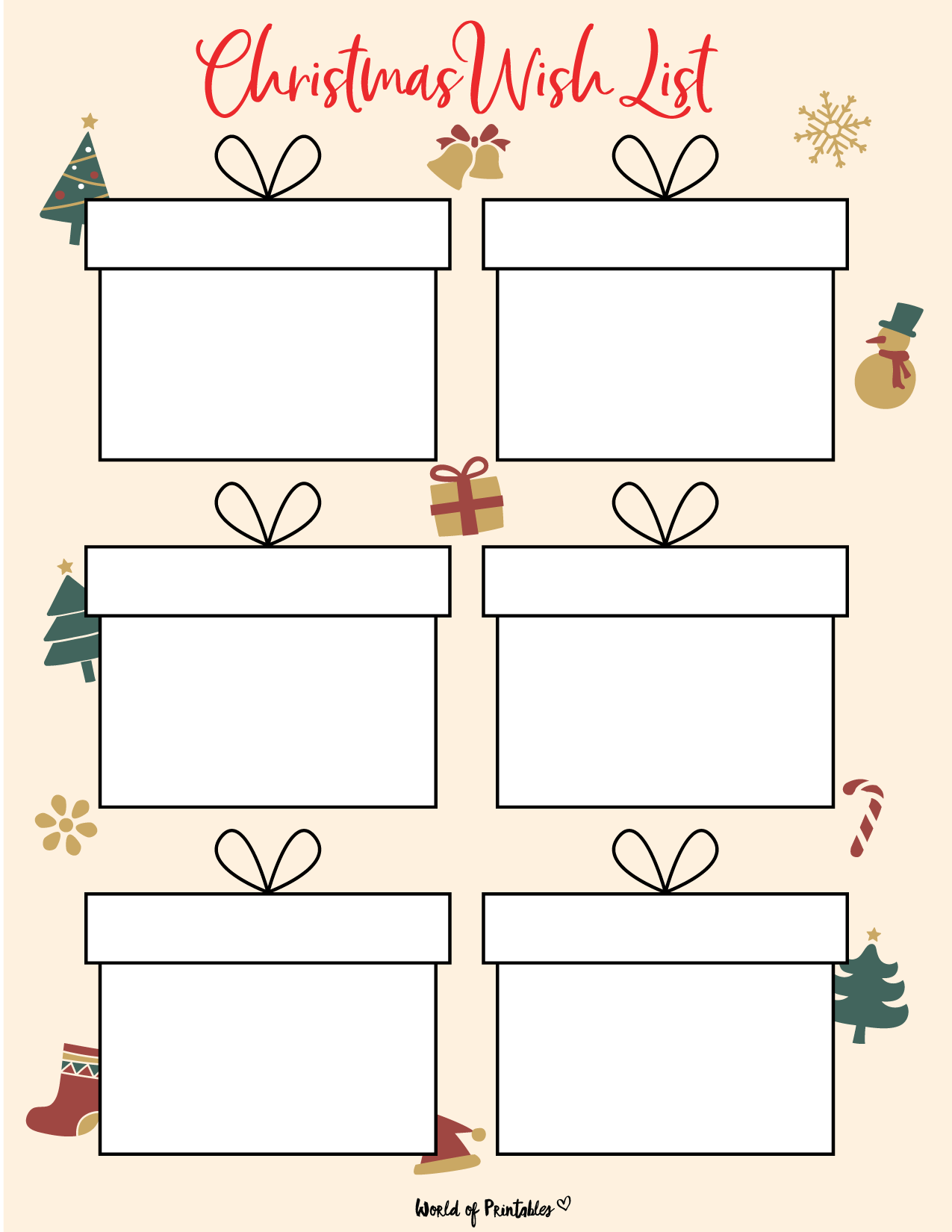 Wish List Templates For Christmas Amazon Universal World Of Printables