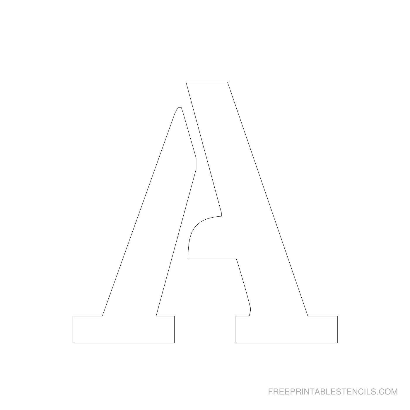 1 Free Printable 4 Inch Letter Stencils A Z 1 Free Printable 4 Inch Letter Stencils A Z