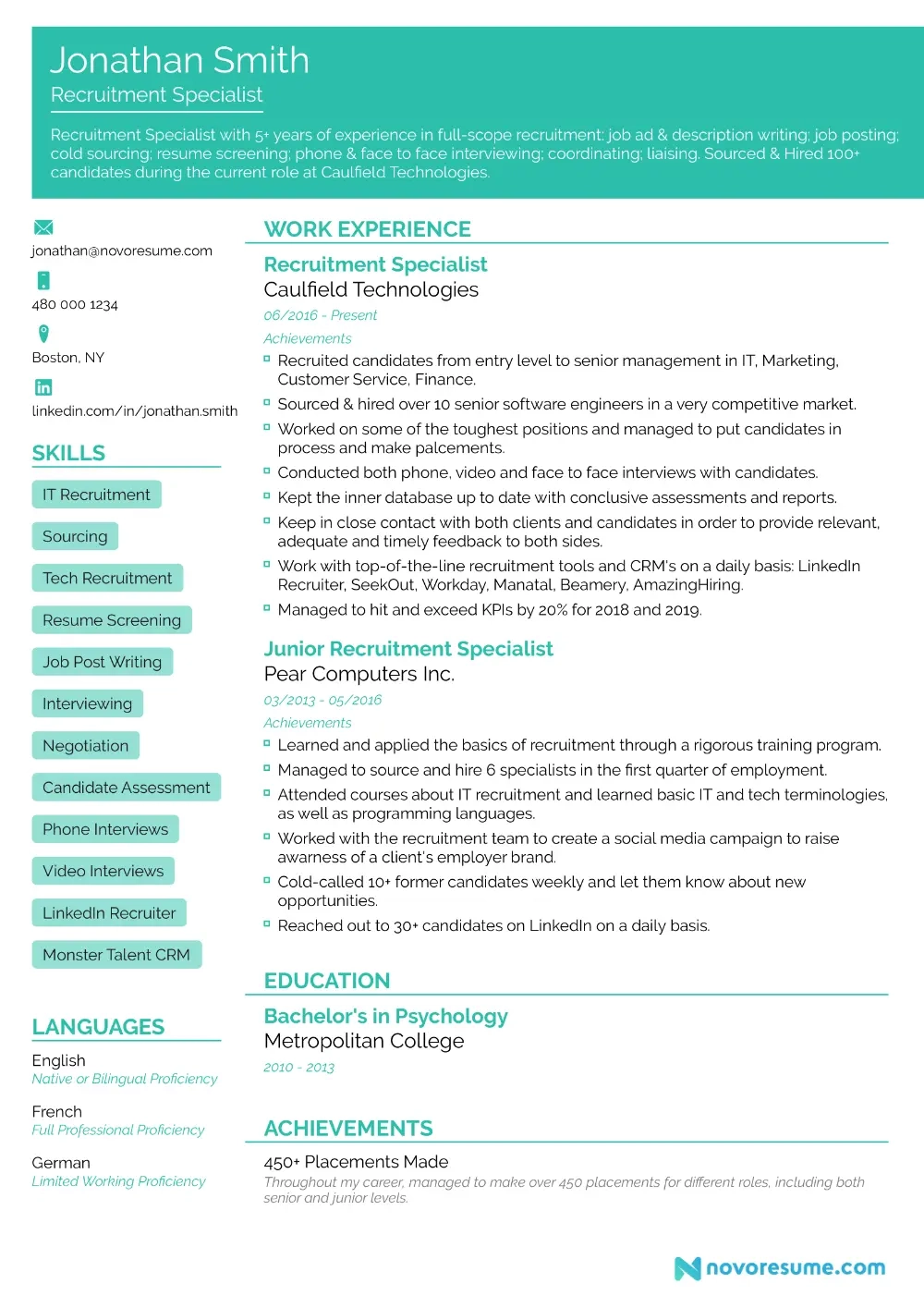 Printable Blank Resume Template