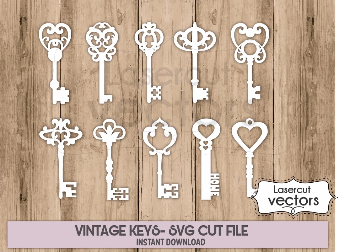 10 Vintage Door Keys SVG Bundle Key Papercut Template Antique Key Svg Door Key Cut File Cricut Silhouette House Key Svg Etsy Ireland