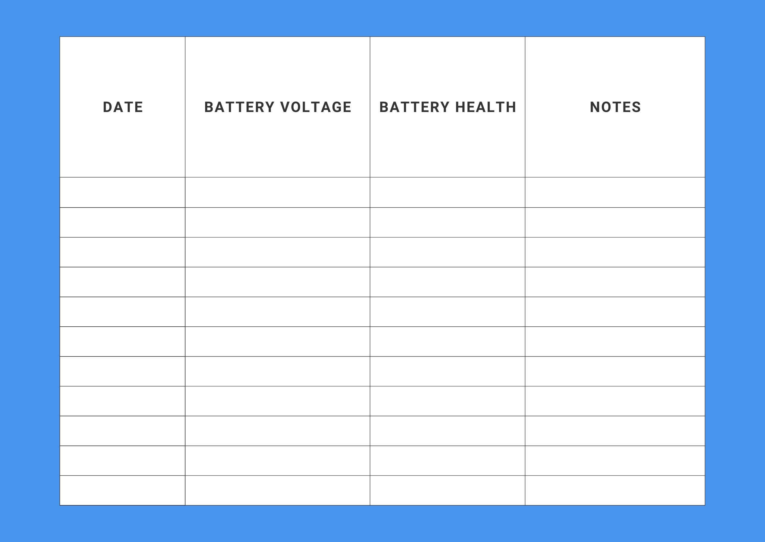 Printable Free Vehicle Maintenance Log Template