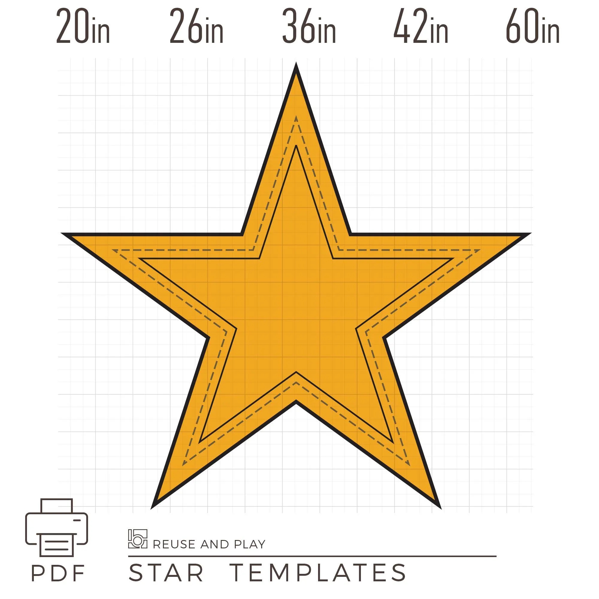 12 Inch Printable Star Template