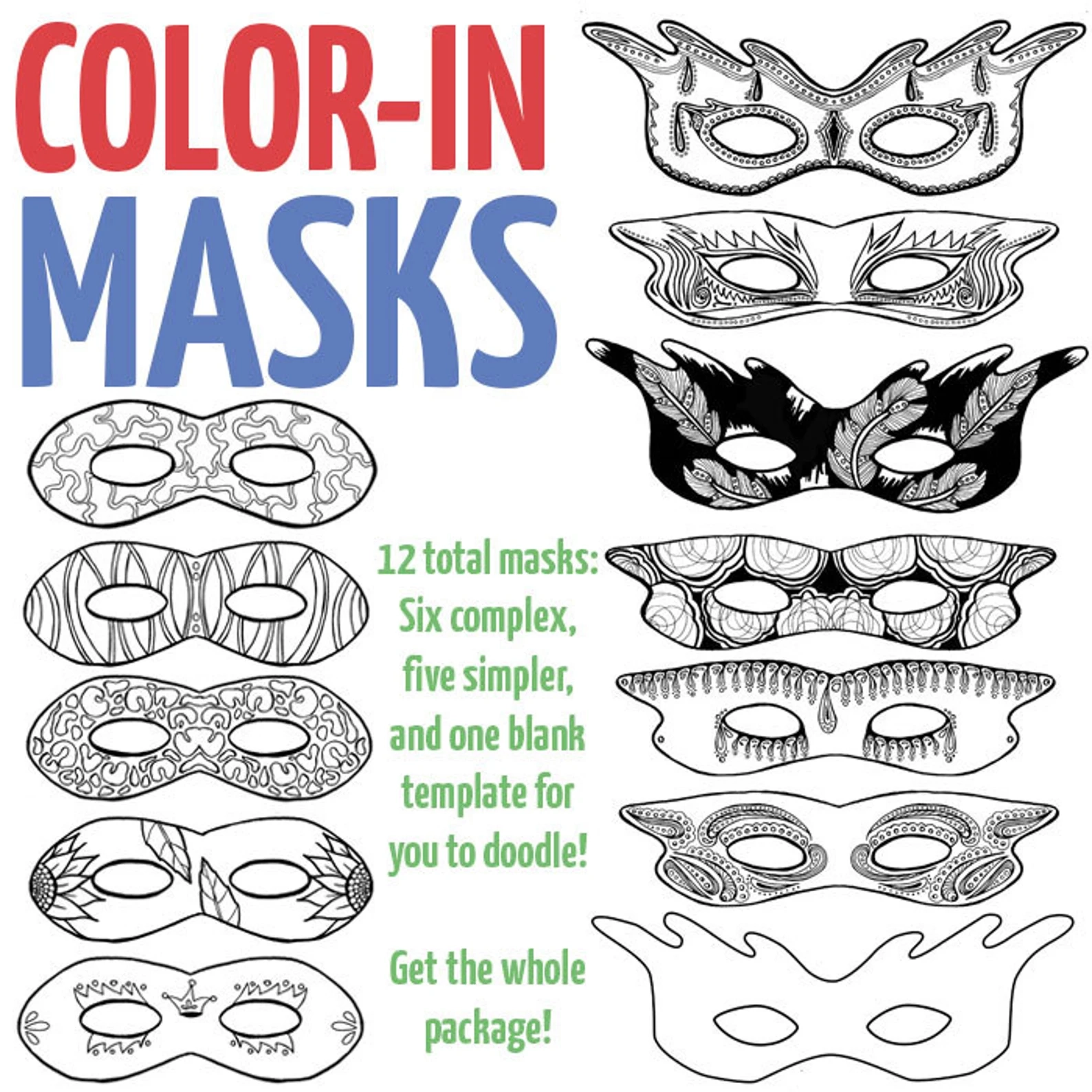 Blank Mask Template Printable