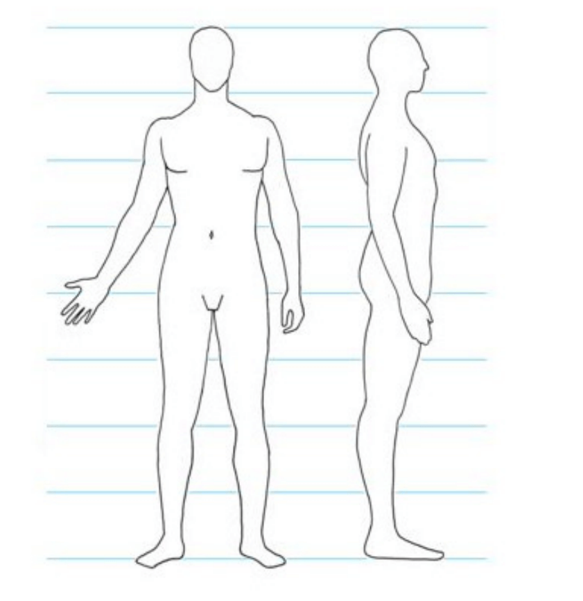 12 Printable Human Body Outline Templates PDF Word Excel Samples