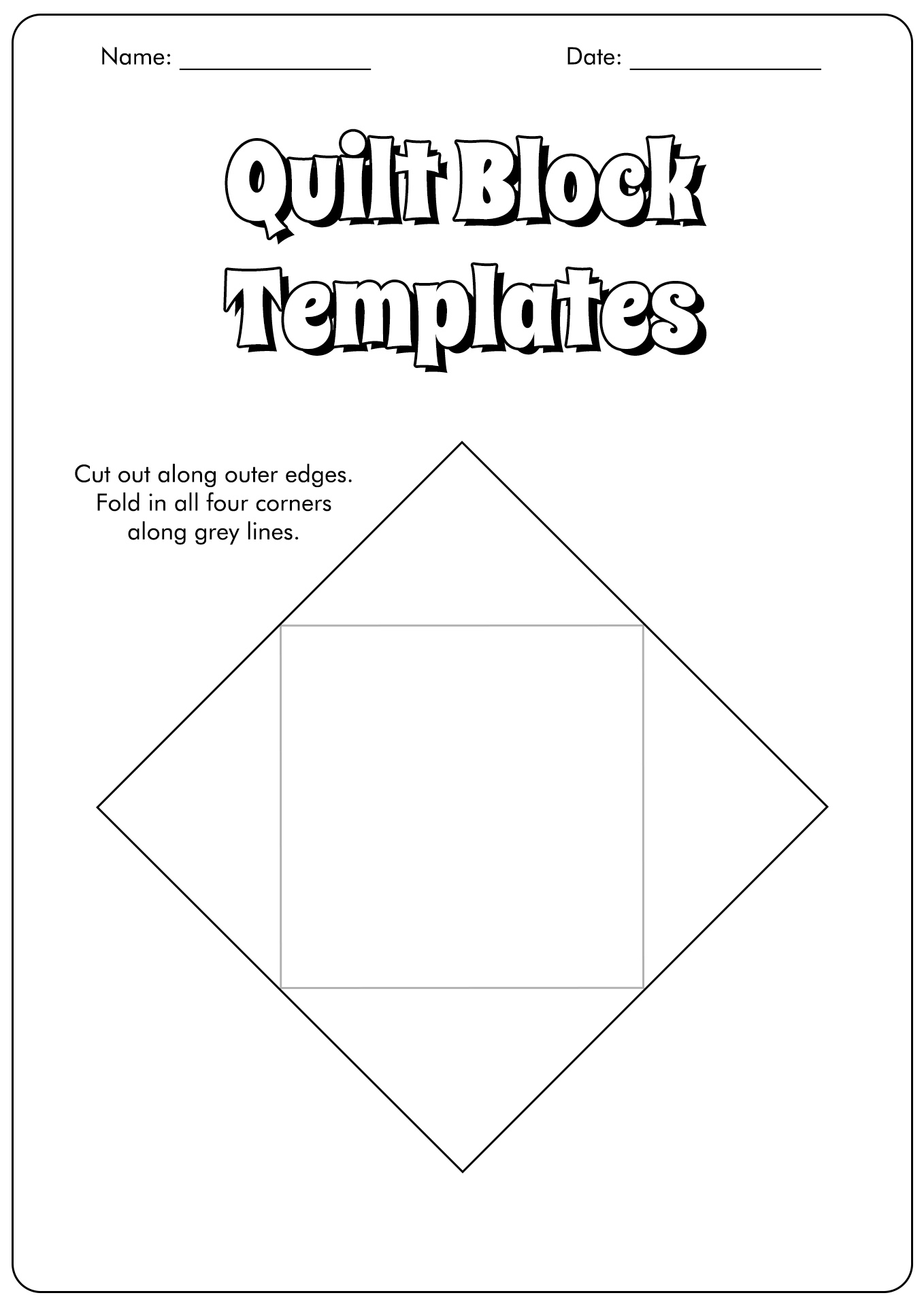 Printable Quilt Templates