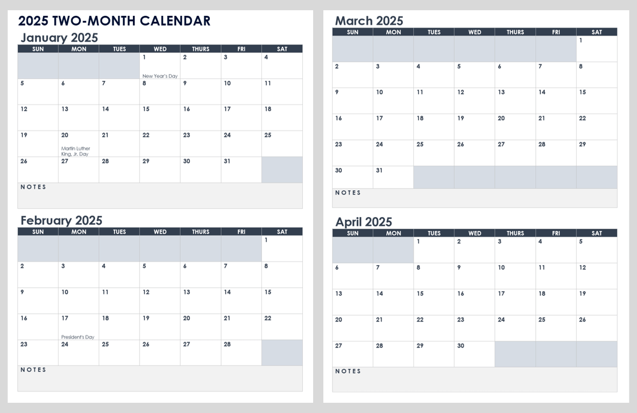 15 Free 2025 Monthly Calendar Templates Smartsheet 15 Free 2025 Monthly Calendar Templates Smartsheet