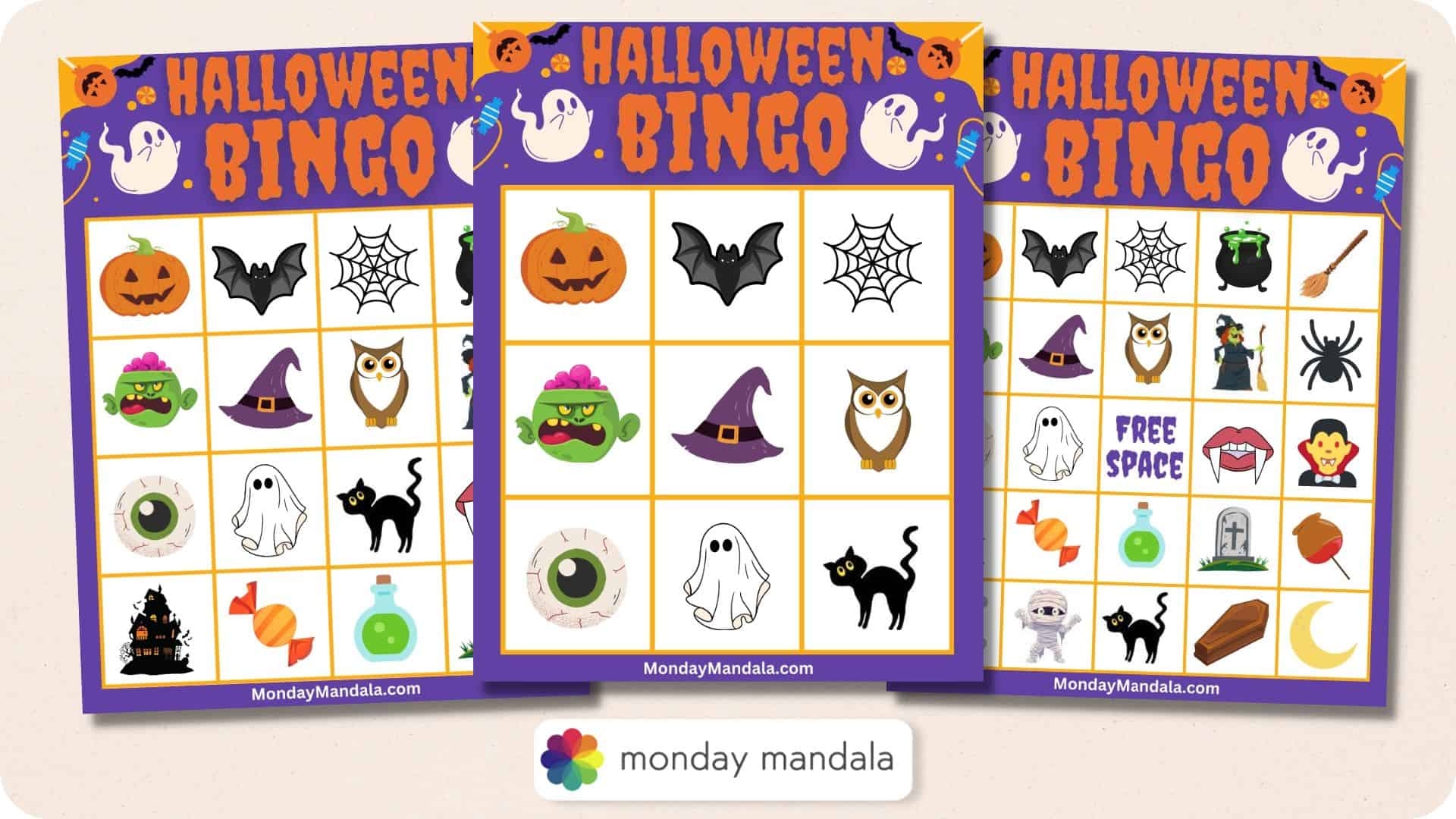 180 Halloween Bingo Cards Free PDF Printables 180 Halloween Bingo Cards Free PDF Printables