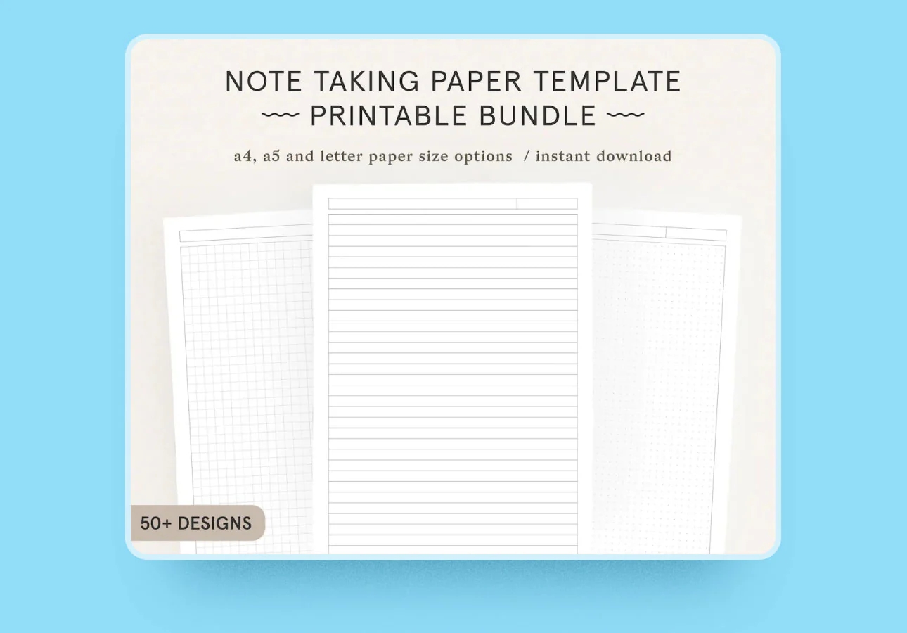 Note Taking Printable Templates