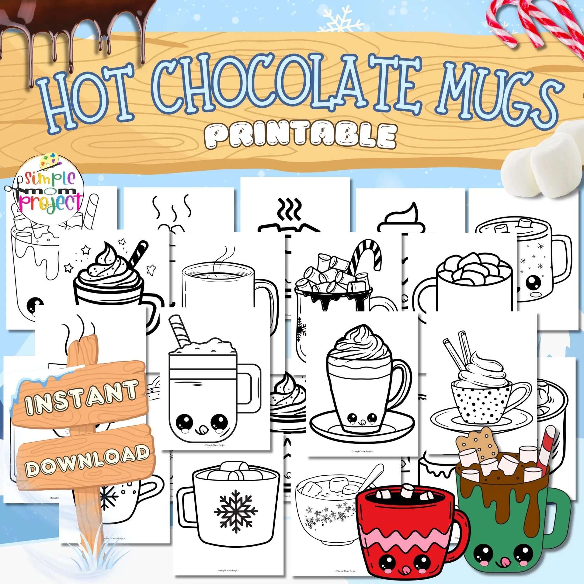 20 Easy Hot Chocolate Mug Template Hot Cocoa Mug Printable Simple Mom Project Store