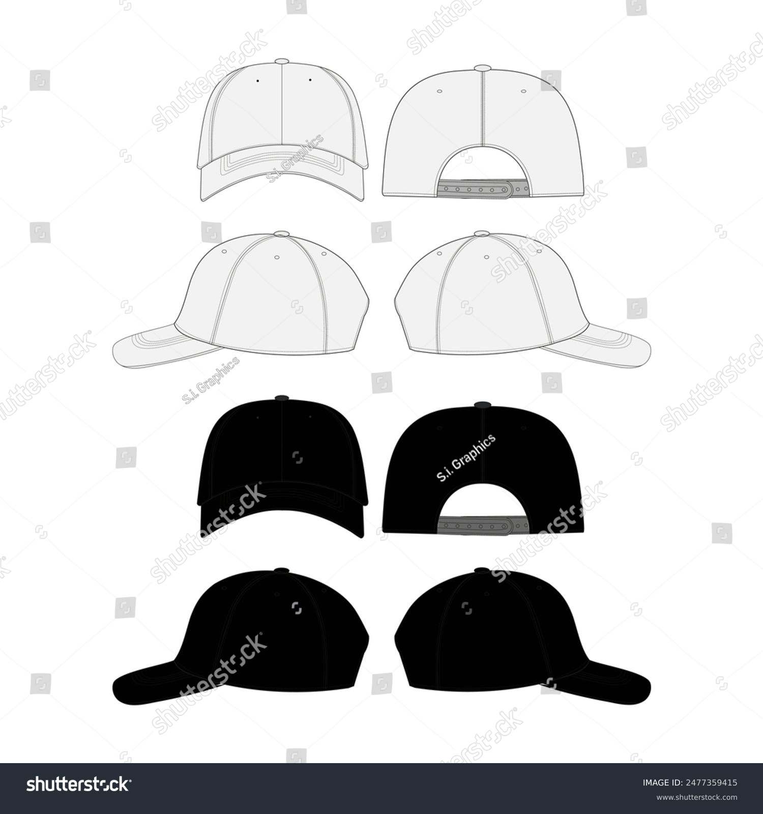 22 Thousand Baseball Cap Template Royalty Free Images Stock Photos Pictures Shutterstock
