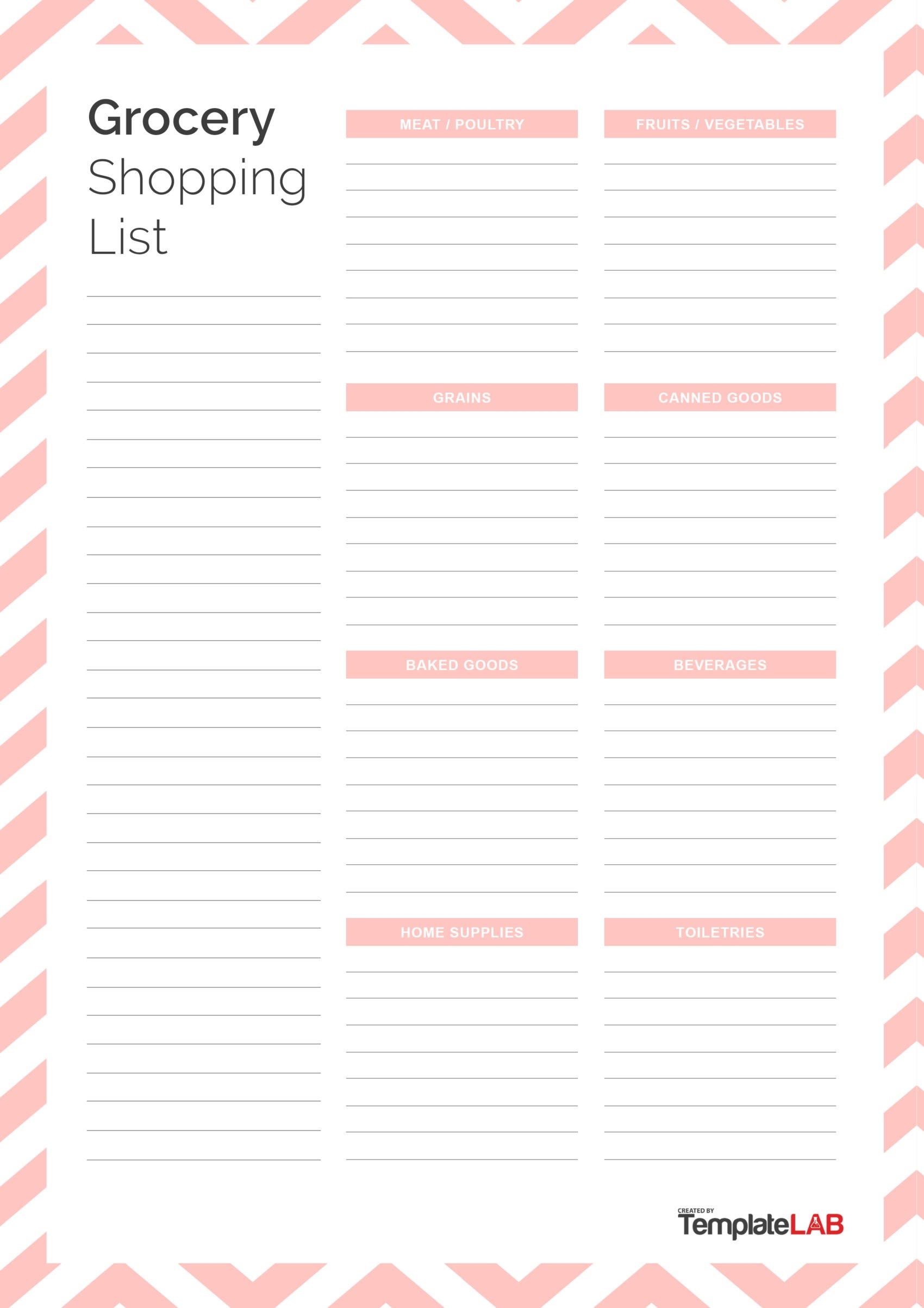 24 Printable Grocery List Templates Shopping Lists 24 Printable Grocery List Templates Shopping Lists