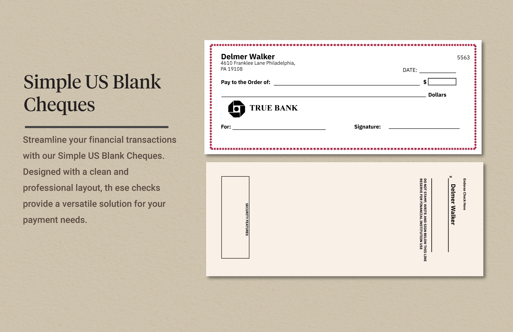 28 Blank Check Template DOC PSD PDF Vector Formats
