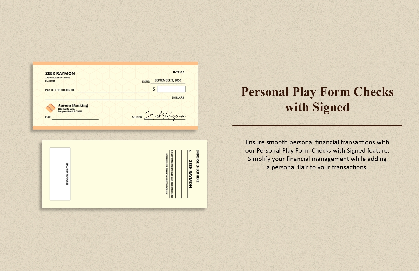 Printable Check Template Word