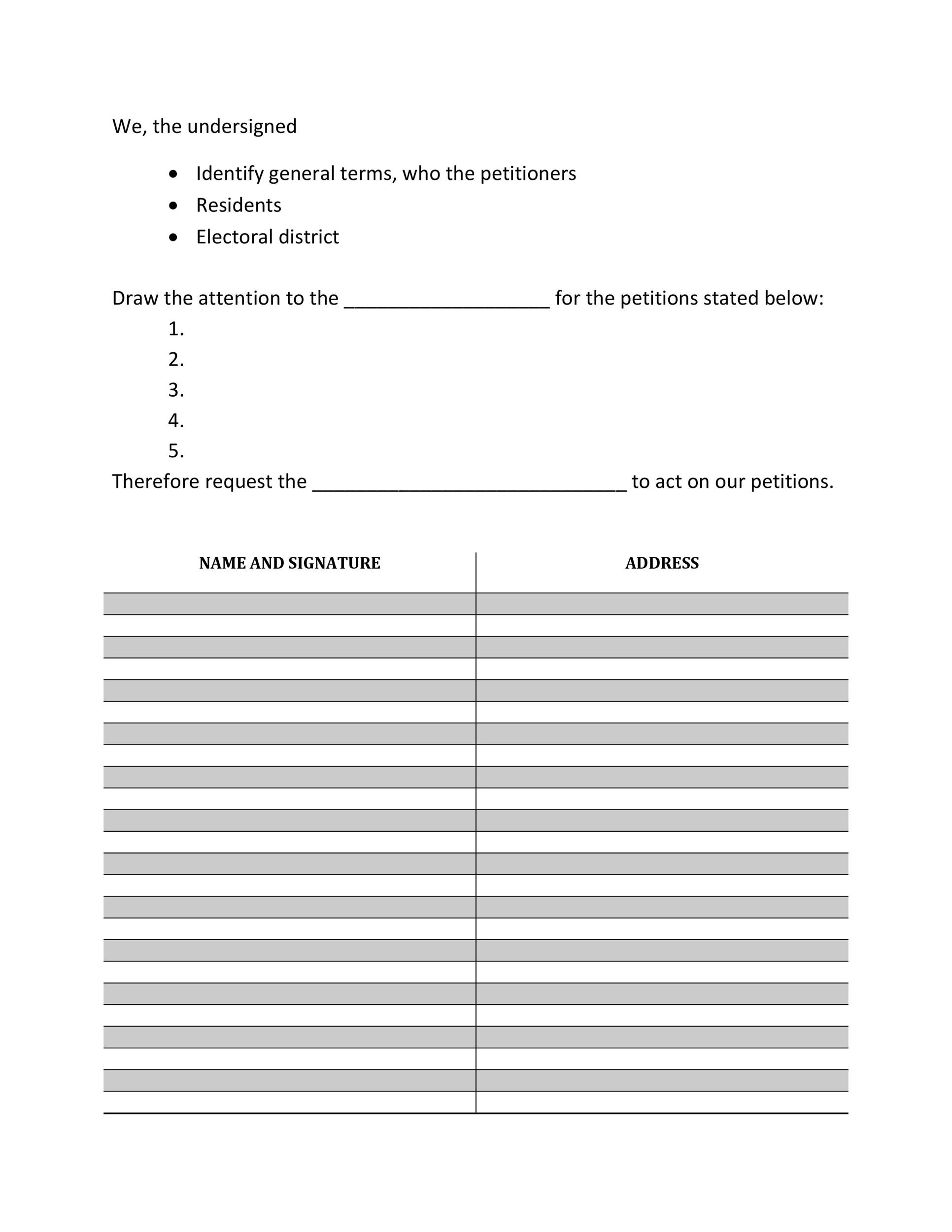 30 Petition Templates How To Write Petition Guide