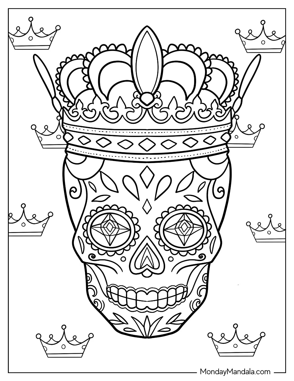 Sugar Skull Printable Template
