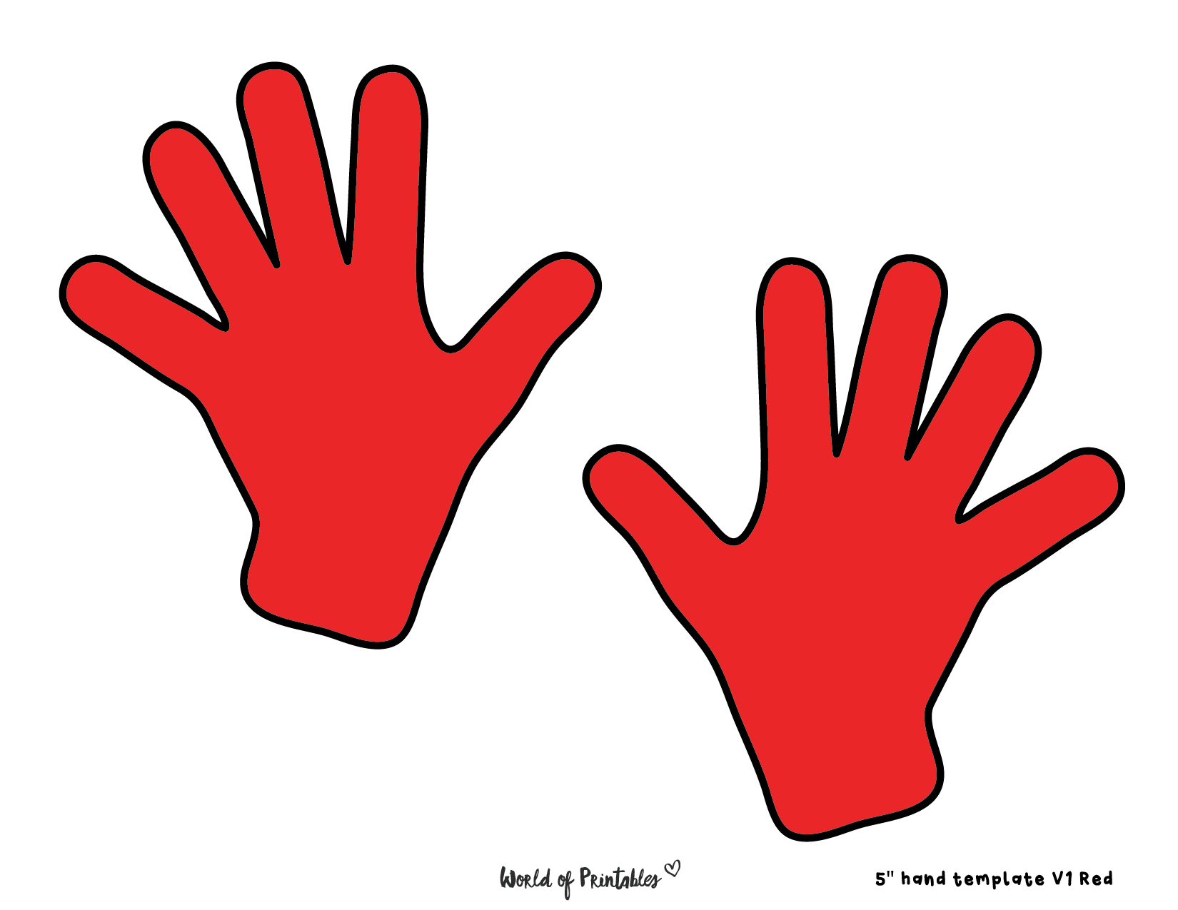 32 Hand Outline Printable Templates World Of Printables