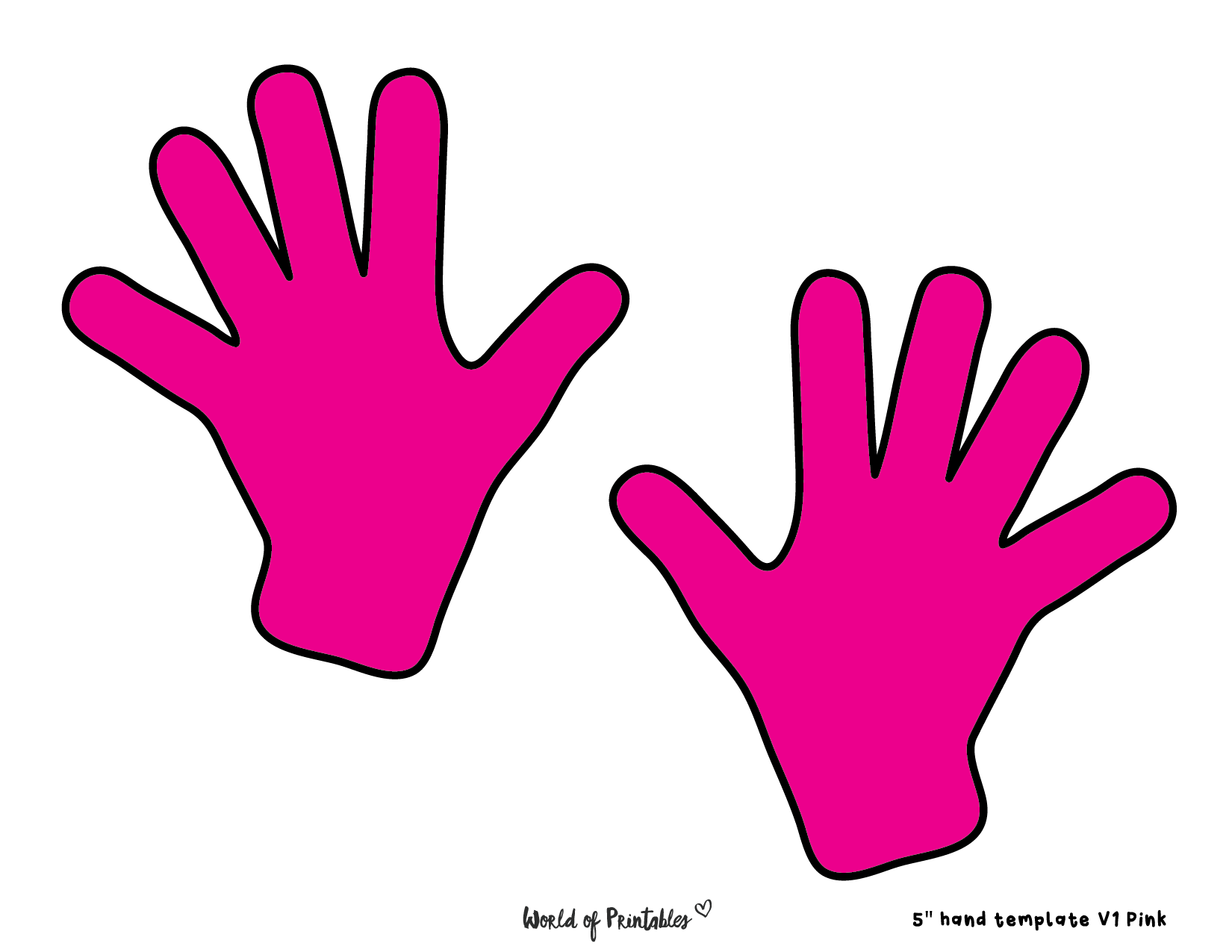 32 Hand Outline Printable Templates World Of Printables