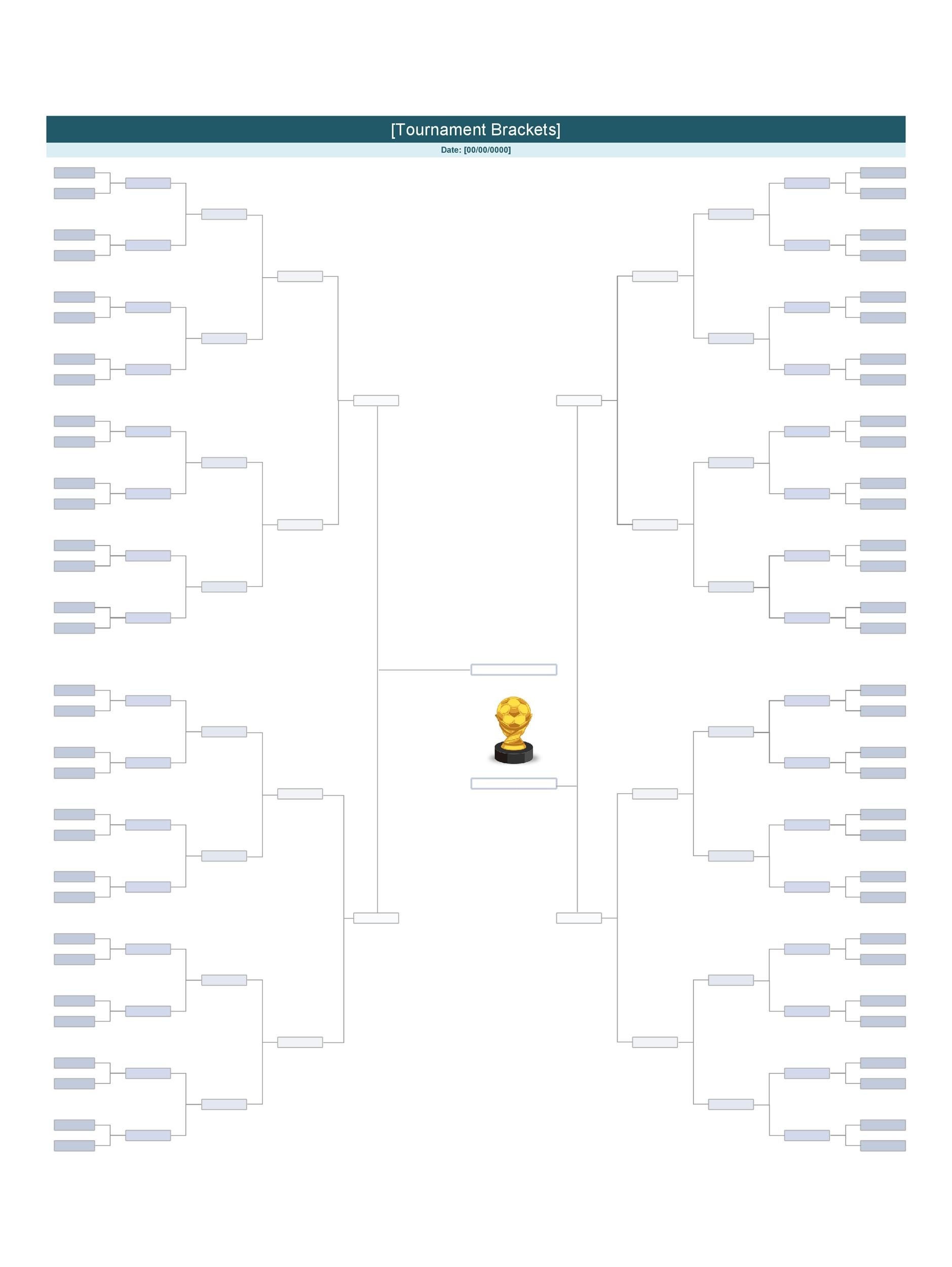 34 Blank Tournament Bracket Templates 100 FREE TemplateLab