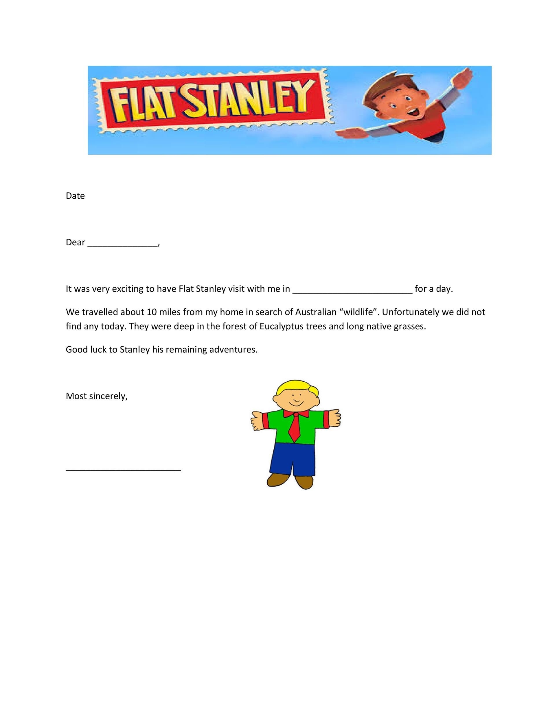 Free Printable Flat Stanley Template Pdf