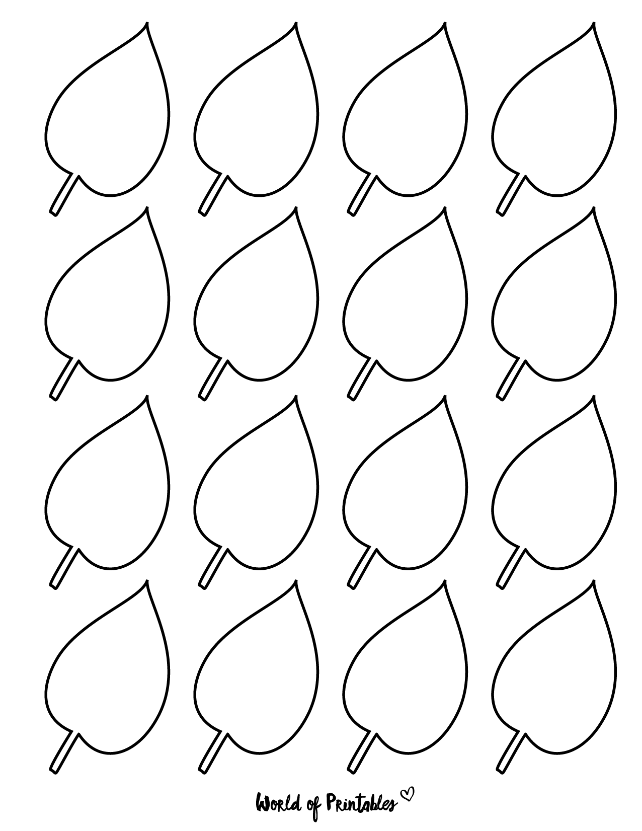 Free Leaf Template Printable