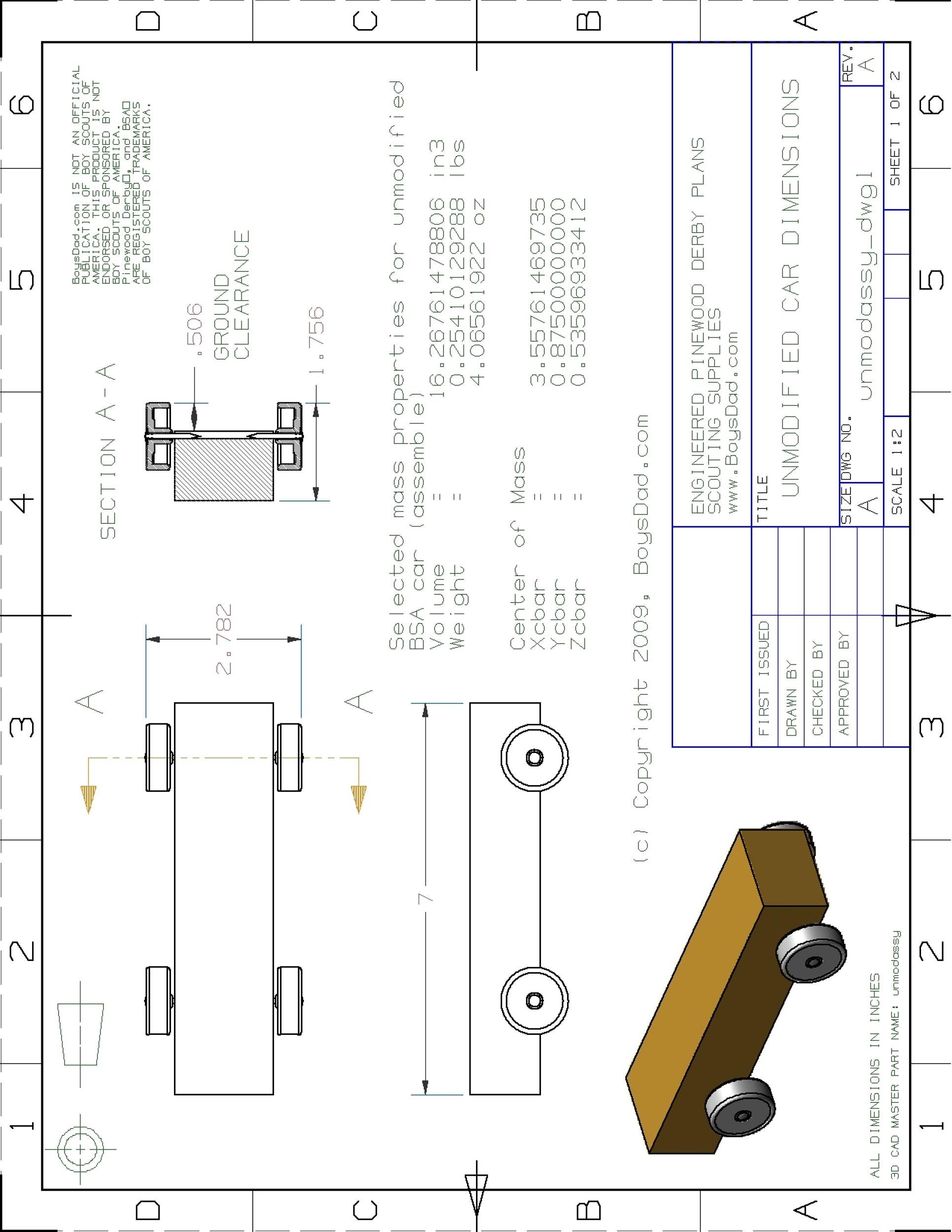 Printable Pinewood Derby Templates